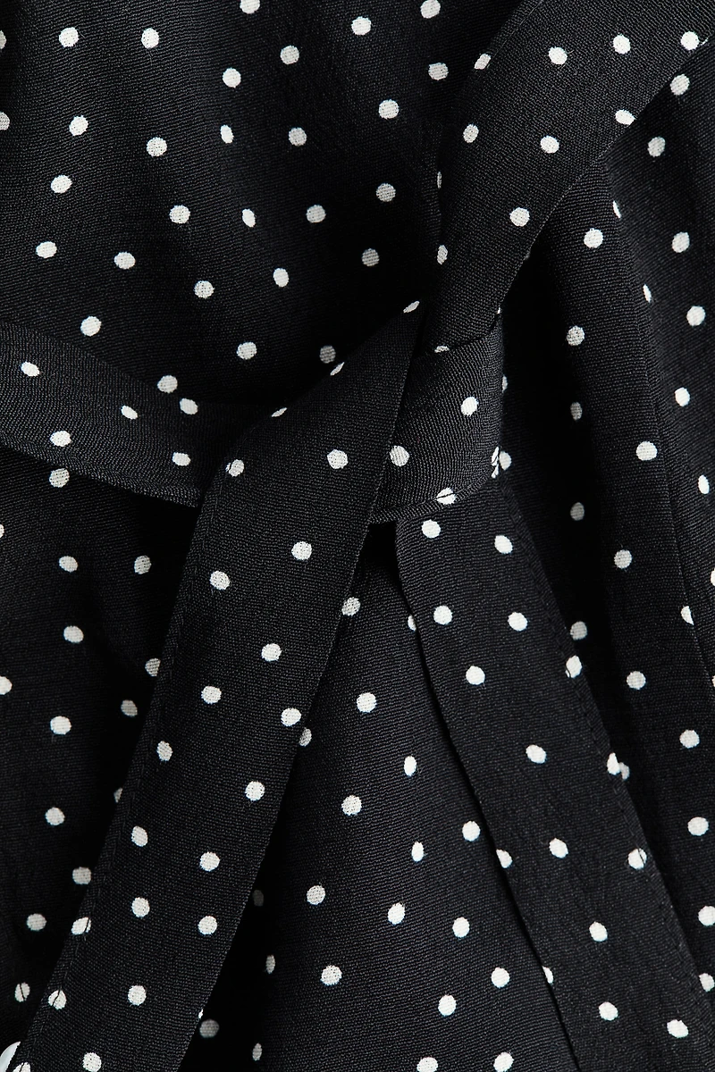 MAMA Tie-Belt Viscose Dress