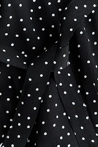 MAMA Tie-Belt Viscose Dress