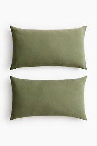 2-Pack Cotton Muslin Pillowcases