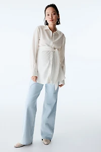 MAMA Before & After Tie-Detail Shirt