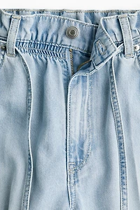 Paper-Bag Jeans with Belt