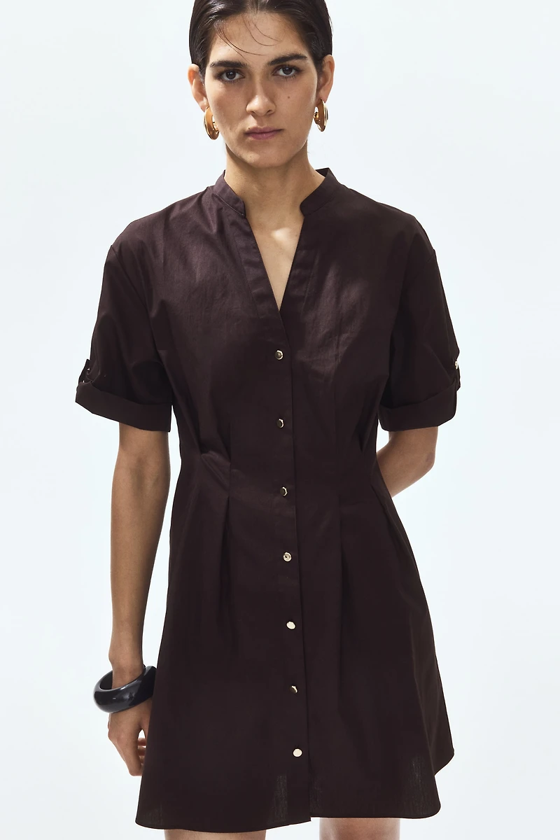 Shirt Dress with Tapered Waist