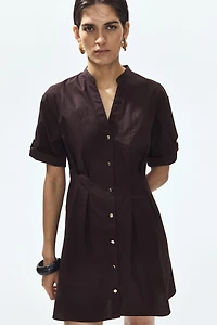 Shirt Dress with Tapered Waist
