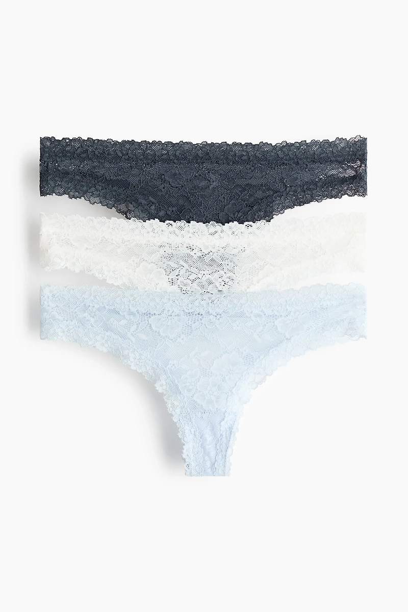 3-Pack Lace Brazilian Briefs