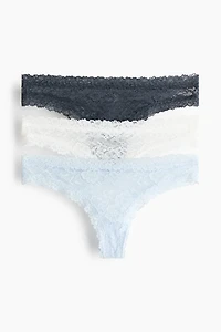 3-Pack Lace Brazilian Briefs