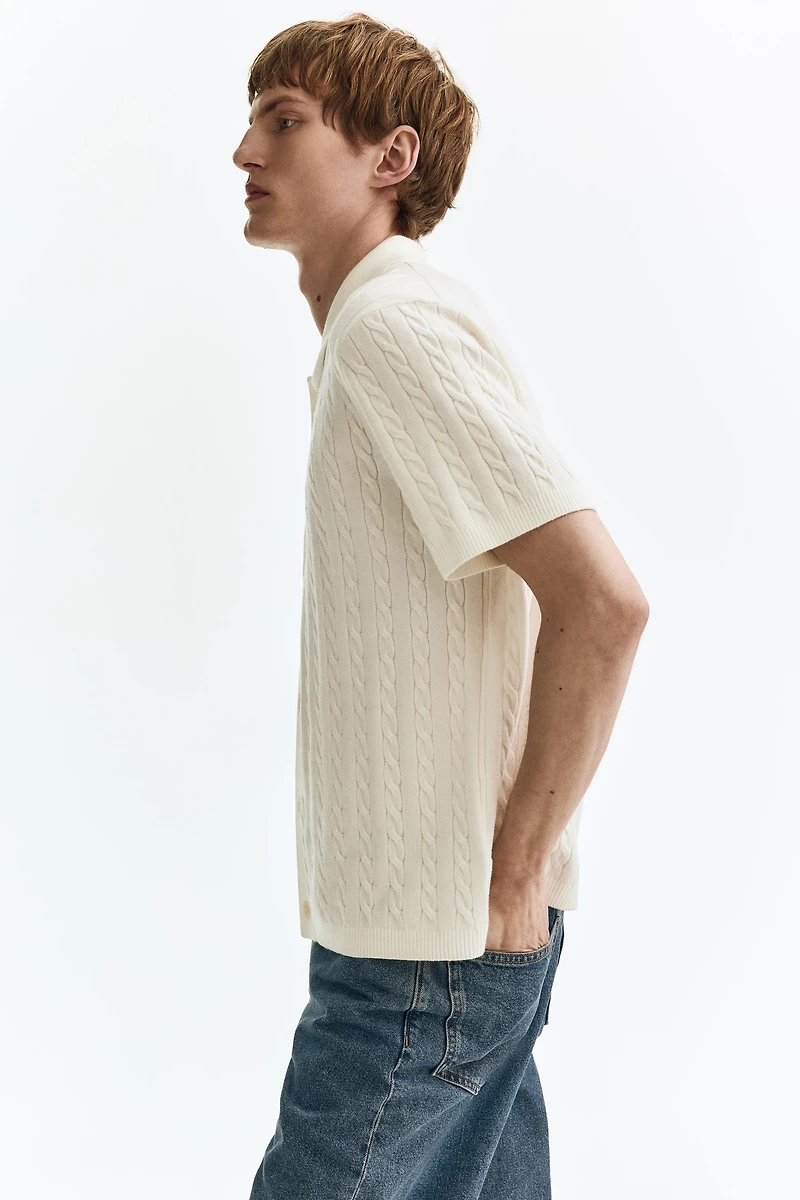 Chemise classique en tricot torsadé