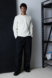 Regular Fit Ribbed Long-Sleeved Shirt