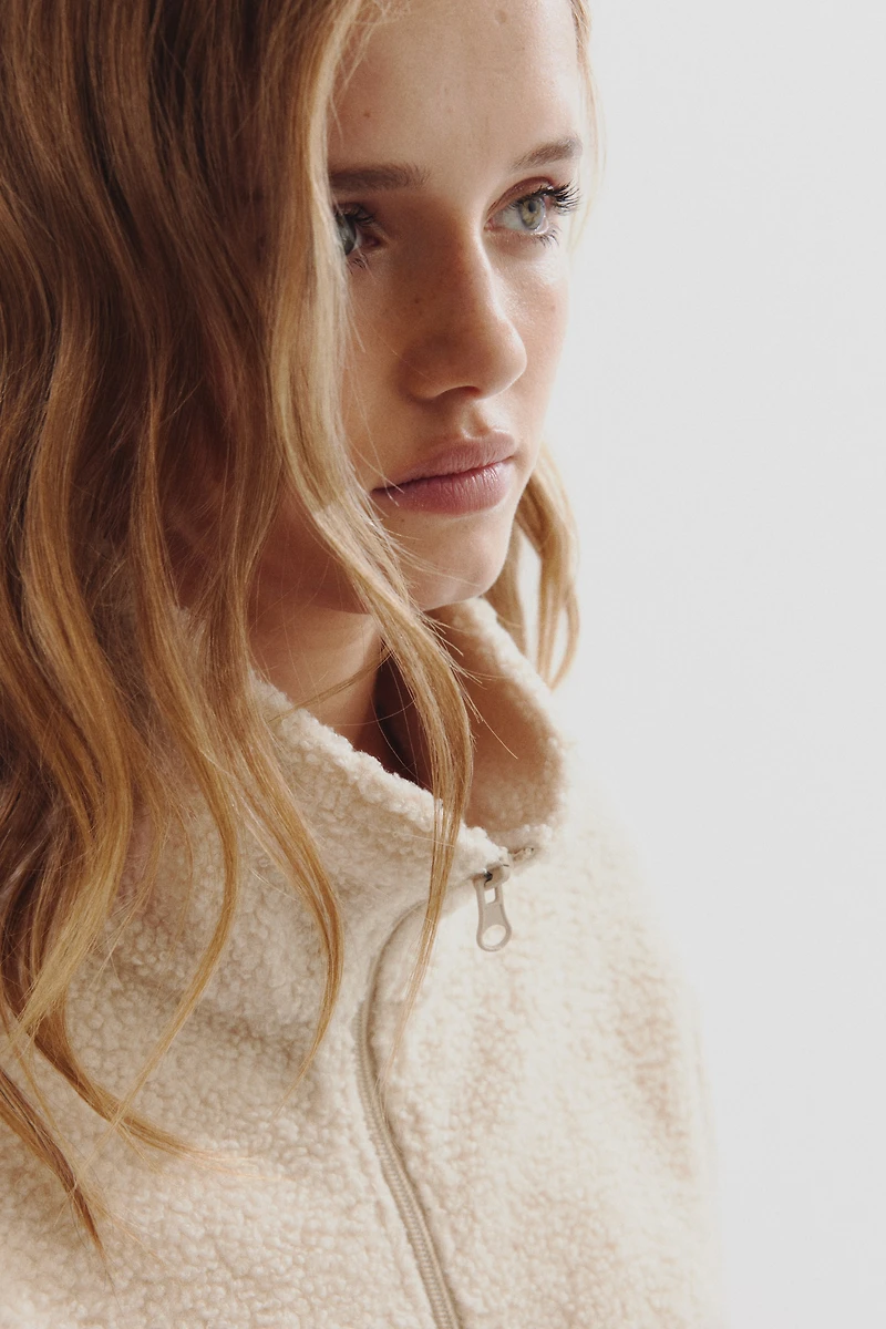 Veste à fermeture éclair en polar