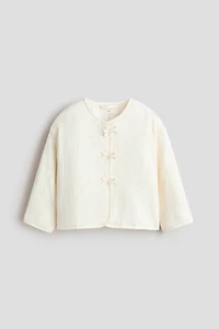 Bow-Detail Muslin Jacket