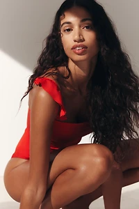 Ruffle-Trimmed Swimsuit