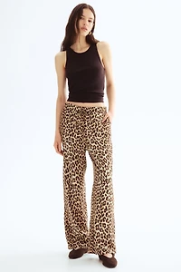Wide-cut Pull-on Pants
