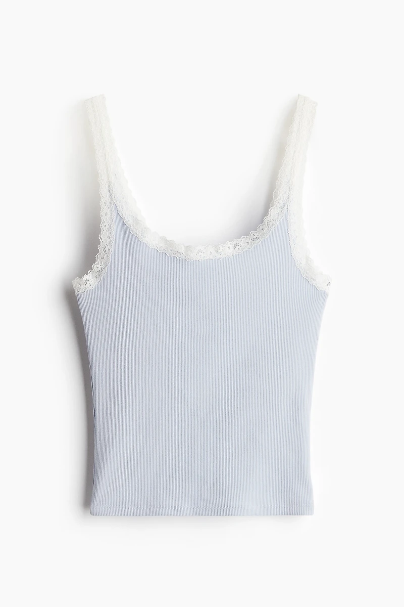 Lace-Trimmed Tank Top