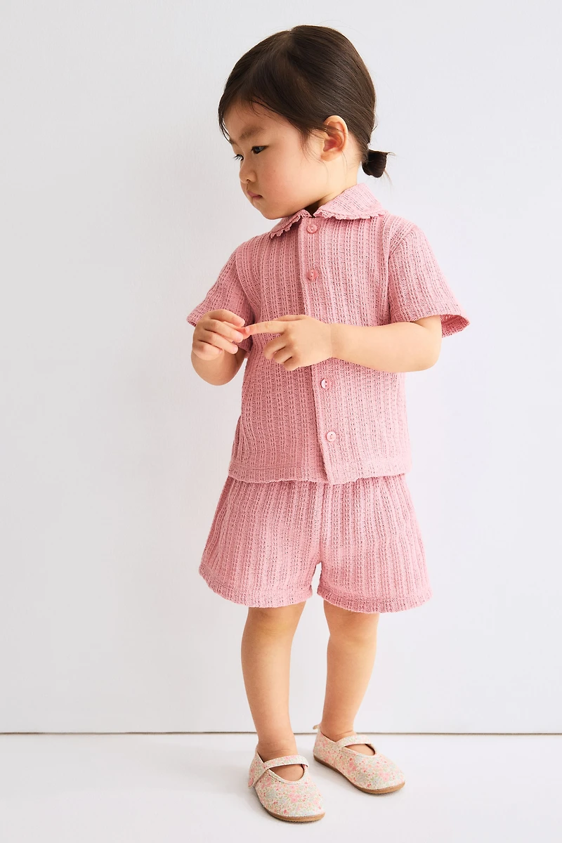 2-Piece Pointelle-Knit Set