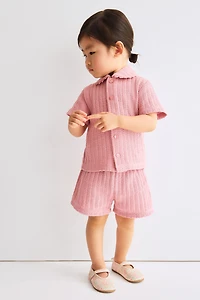 2-Piece Pointelle-Knit Set