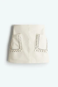 Coated Mini Skirt