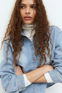 Chemise courte en denim