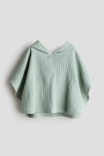 Poncho de bain en mousseline coton