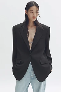 Single-Breasted Wool Blazer