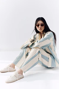 Loose-Fit Poplin Pants