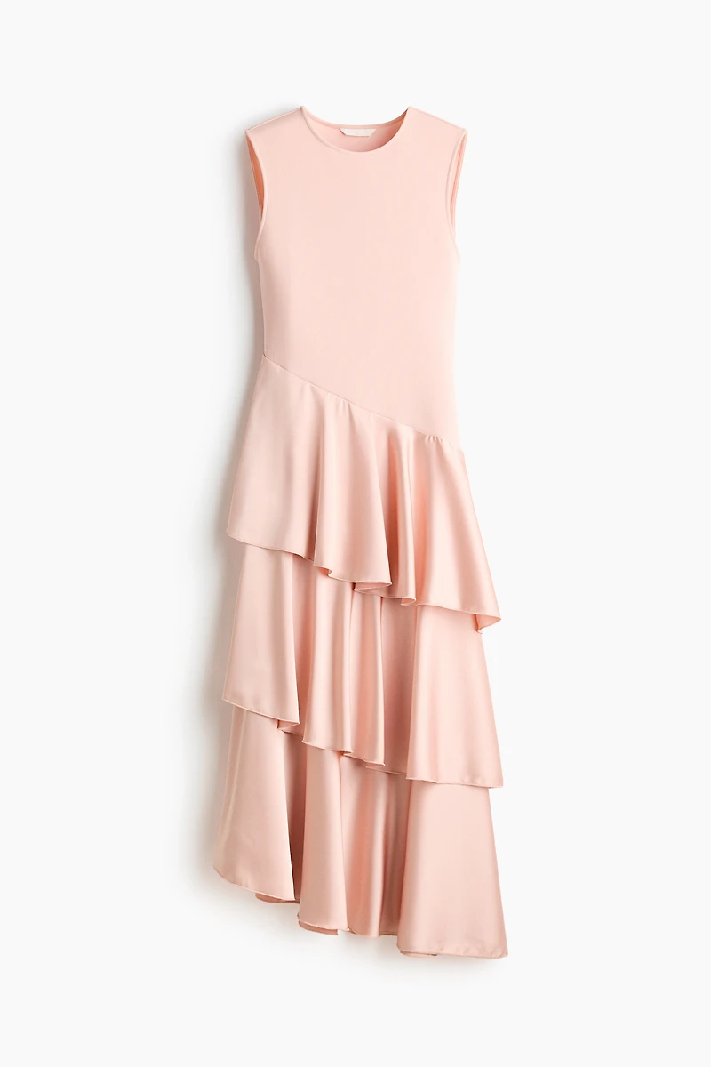 Ponte Dress with Satin Skirt