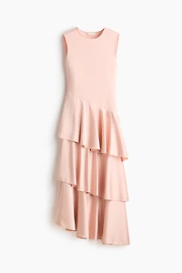 Ponte Dress with Satin Skirt