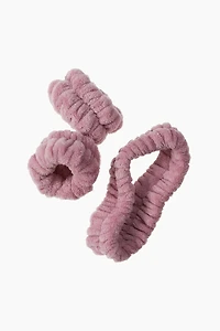 Makeup Headband and Wristband Set