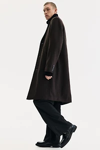 Single-Breasted Wool-Blend Coat