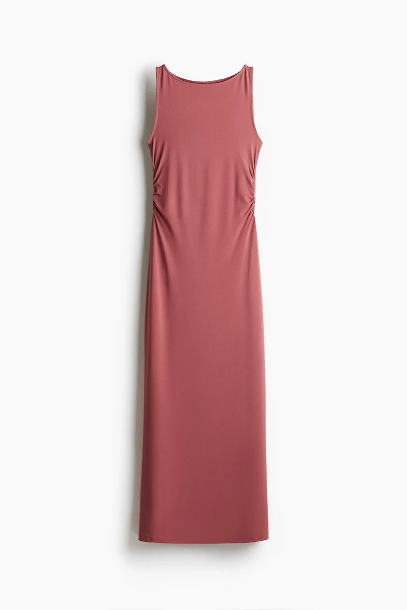 Draped Bodycon Maxi Dress