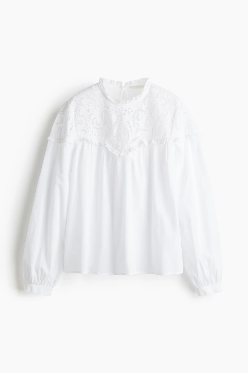 Blouse avec broderie anglaise