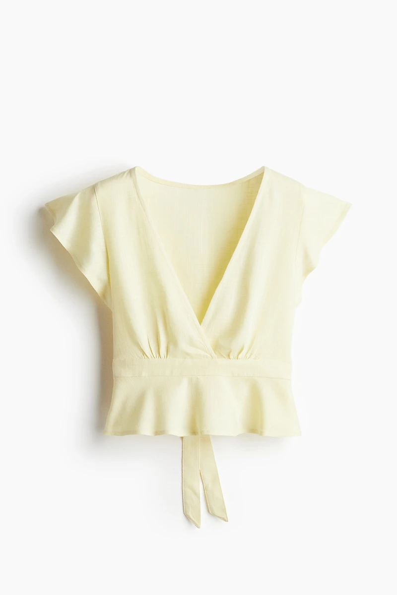 Linen-Blend Blouse