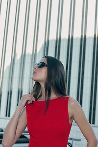 Robe à jupe évasée