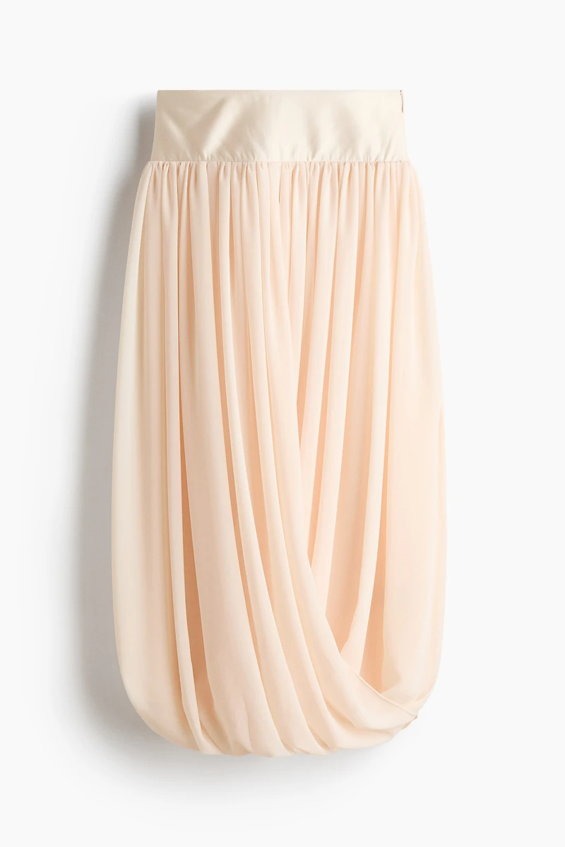 Draped Chiffon Skirt