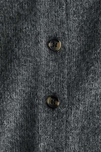 Short-Sleeved Cardigan with Collar