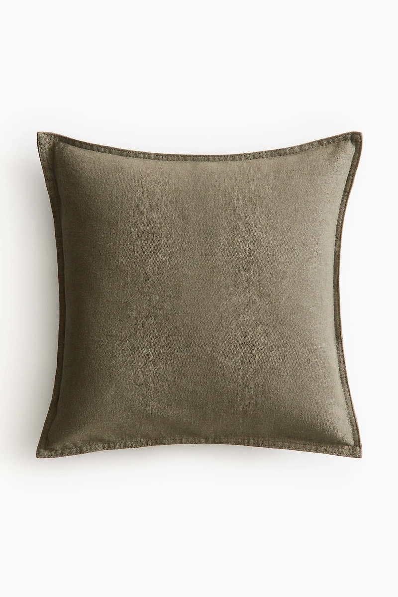 Linen-Blend Cushion Cover
