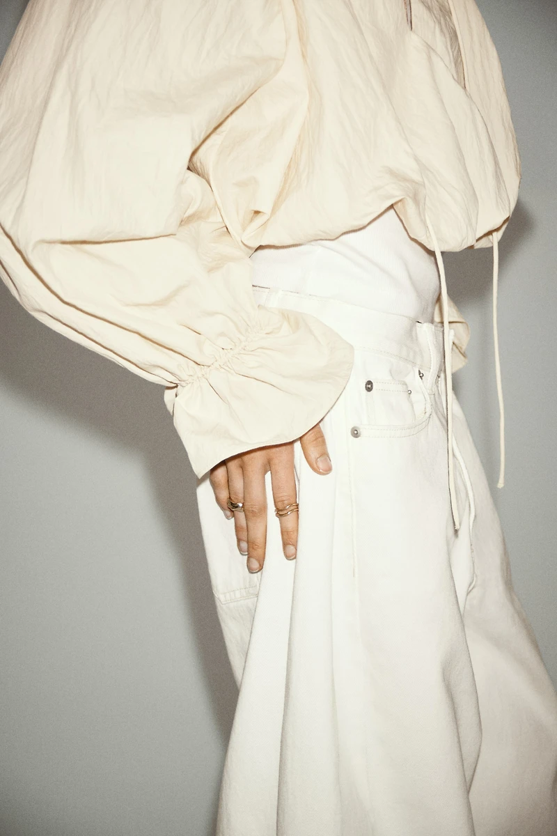 Blouse froissée à effet ballon