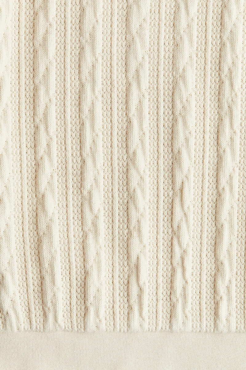 Cable-Knit-Look Hoodie