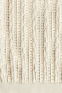 Cable-Knit-Look Hoodie