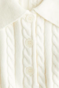 Cable-Knit Polo Shirt