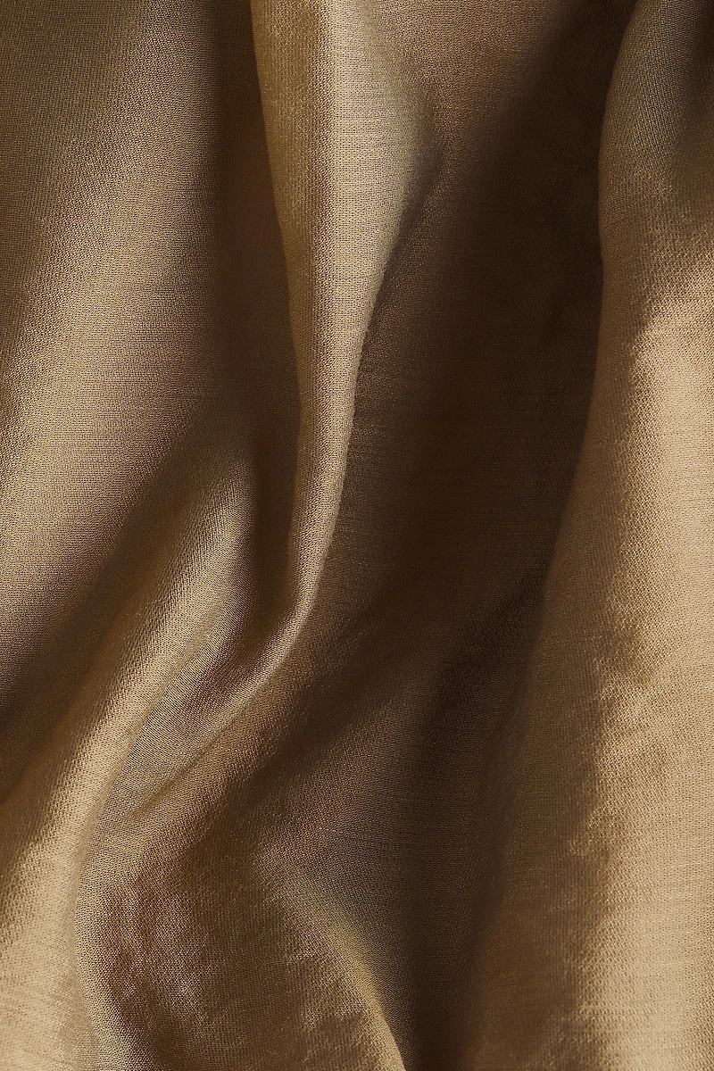 Asymmetric Dress with Flounce Trim