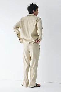 Easy Care Loose-Fit Linen-Blend Pants
