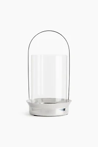 Small Glass Hurricane Candle Holder