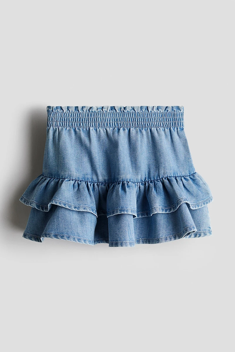 Tiered Denim Skirt