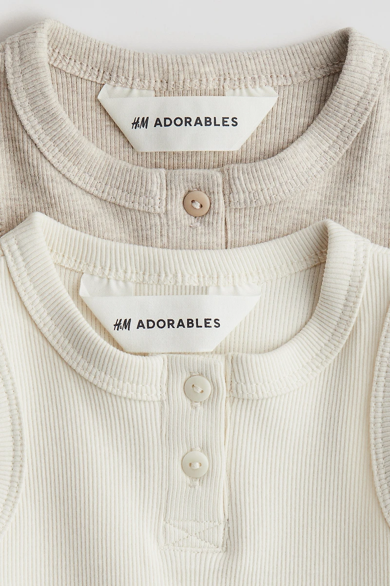 2-Pack Sleeveless Cotton Bodysuits