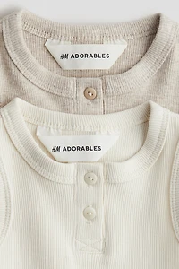 2-Pack Sleeveless Cotton Bodysuits