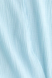 Wrap-Detail Crinkled Top