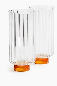 2-Pack Fluted Highball Glasses