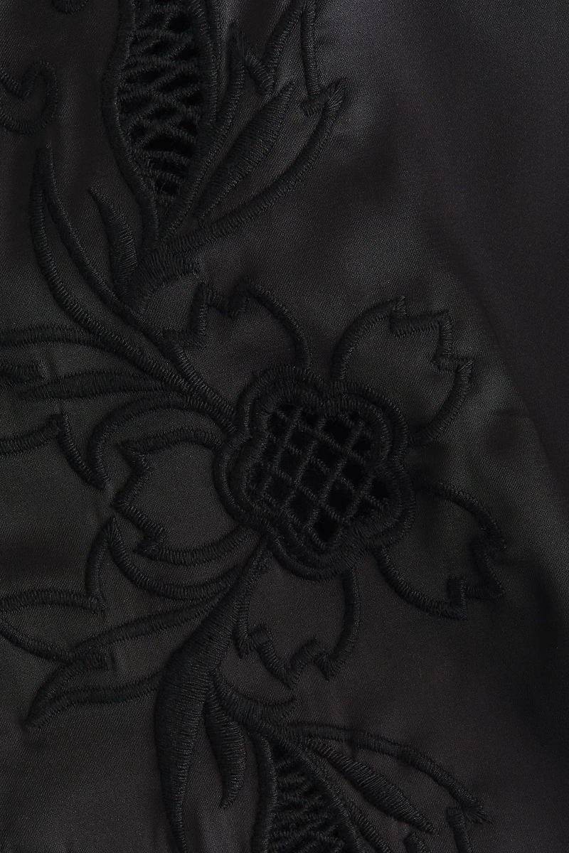 Tie-Front Satin Blouse