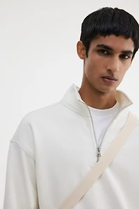 Loose Fit Half-Zip Sweatshirt