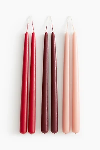 Lot de 6 bougies effilées