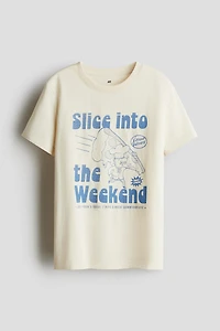 Printed cotton T-shirt